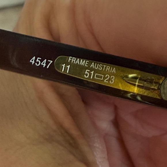 Vintage Playboy Eyeglass Frames 4547 Austria Half Frame Brown 51-23 - Picture 6 of 7